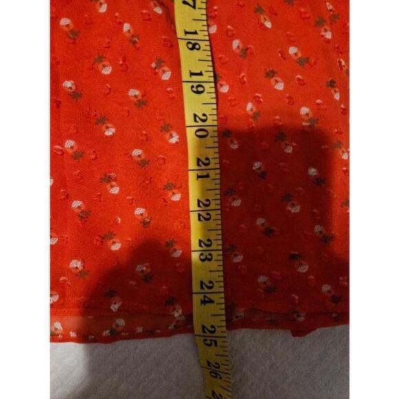 Matilda Jane Bunrt Orange  Floral Blouse Women's Size Medium - Picture 9 of 11